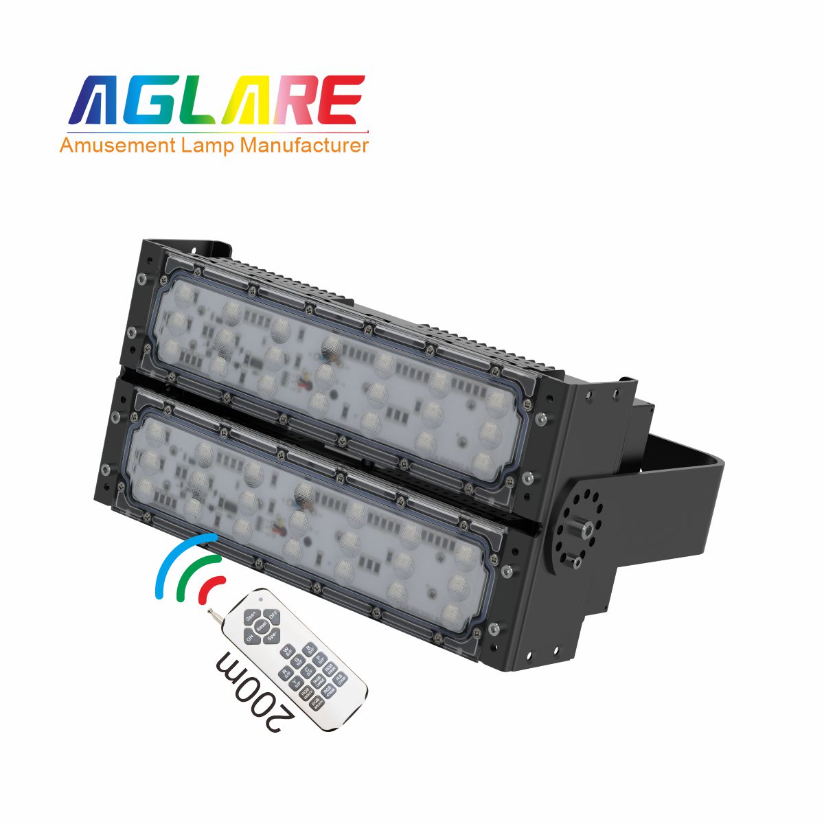 100W LED彩色泛光灯 RGB投光灯带？仄